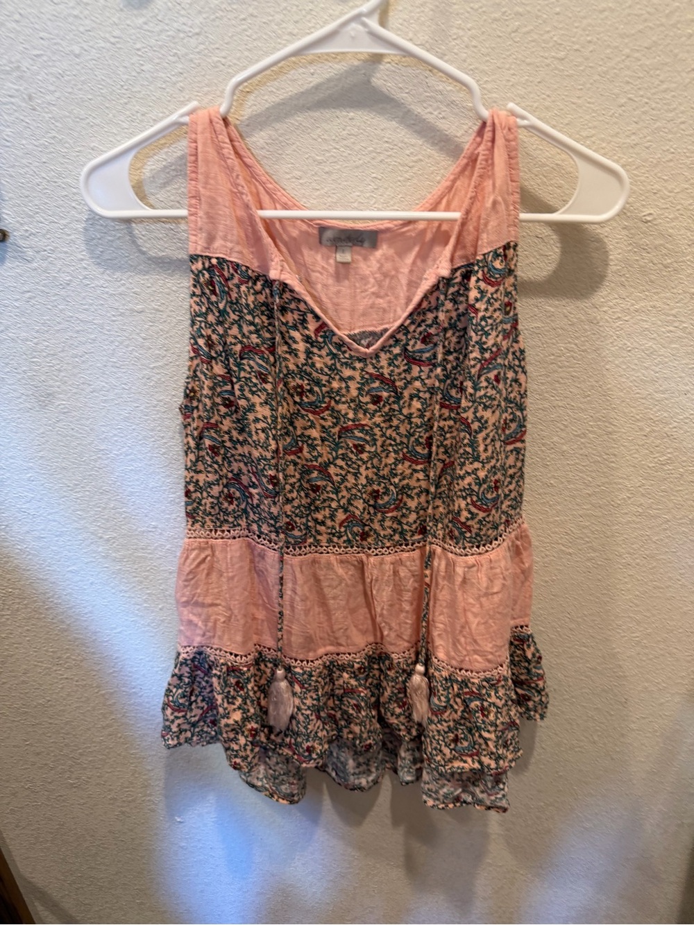 Wonderly Pink Floral Tiered Camisole